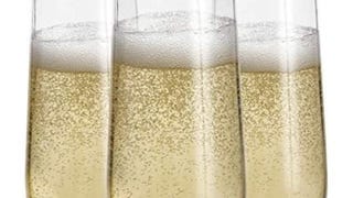 24 Stemless Plastic Champagne Flutes - 9 Oz Plastic Champagne...