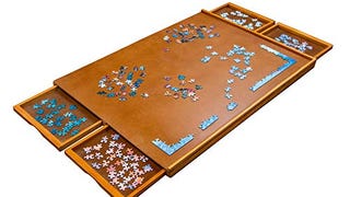 Jumbl 1000-Piece Puzzle Board | 23” x 31” Wooden Jigsaw...