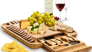 Premium Bamboo Cheese Board Set - Large Charcuterie Boards...