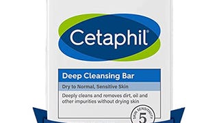 Cetaphil Bar Soap, Deep Cleansing Face and Body Bar, Pack...