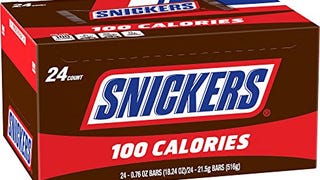 Snickers 100 Calories Chocolate Candy Bars, 0.76 Ounce...