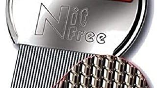 Nit Free Terminator Lice Comb, Professional Stainless Steel...
