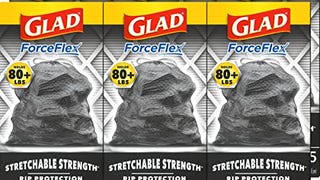 Glad ForceFlexPlus Black Large Drawstring Trash Bags, 30...