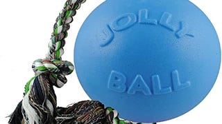 Jolly Pets Romp-n-Roll Rope and Ball Dog Toy, 6 Inches/...