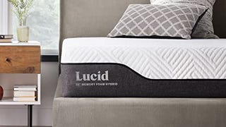Lucid 10 Inch Hybrid Mattress – Bamboo Charcoal and Aloe...