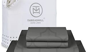 Threadmill 300 Thread Count Jacquard Tradition Dark Grey...