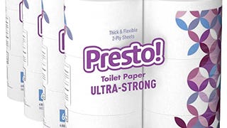 Amazon Brand - Presto! 308-Sheet Mega Roll 2-Ply Toilet...