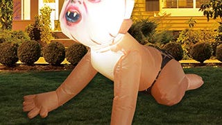 GOOSH 4FT Halloween Inflatable Outdoor Zombie Baby Blow...