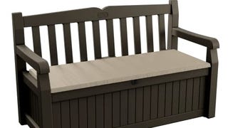 Keter Eden 70 Gallon Storage Bench Deck Box for Patio Furniture,...
