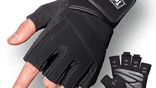 Trideer Padded Workout Gloves for Men - Gym Weight Lifting...