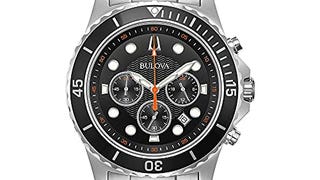 Bulova Classic Chronograph Mens Stainless Steel , Silver-...