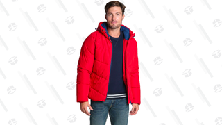 JACHS NY Red Hooded Puffer Jacket