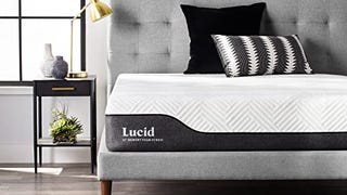 Lucid 12 Inch Hybrid Mattress – Bamboo Charcoal and Aloe...