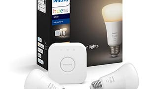 Philips Hue White A19 60W Equivalent Dimmable LED Smart...