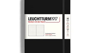 LEUCHTTURM1917 - Medium A5 Dotted Hardcover Notebook (Black)...