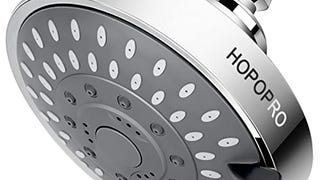 HOPOPRO High Pressure Shower Head 5 Settings Fixed Showerhead...