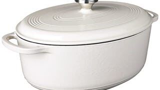 Lodge EC7OD13 Enameled Cast Iron Oval Dutch Oven, 7-Quart,...