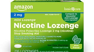 Amazon Basic Care Mini Nicotine Polacrilex Lozenge, 2 mg...