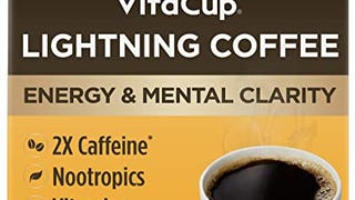 VitaCup Lightning Coffee Pods, Enhance Memory & Focus w/...