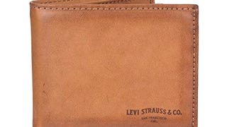Levi's Men's Rid Blocking Extra Capacity Leather Slimfold...