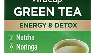 VitaCup Green Tea Pods, Enhance Energy & Detox with Matcha,...