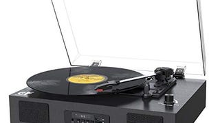 Record Player Bluetooth Turntable with Built-in Speaker,...