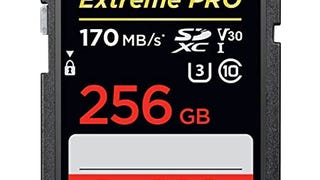 SanDisk 256GB Extreme PRO SDXC UHS-I Card - C10, U3, V30,...