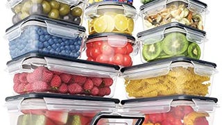 32 Piece Food Storage Containers Set with Easy Snap Lids...