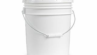 Living Whole Foods 5 Gallon White Bucket & Lid - Set of...