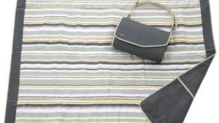 JJ Cole Outdoor Blanket,Gray/Green, 5' x 5'