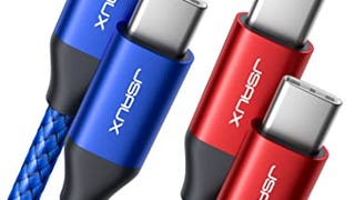 JSAUX USB C to USB C 60W Cable, [2-Pack 6.6ft] USB Type...