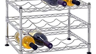 Muscle Rack WBS181212 12-Bottle Chrome Wine Rack, 18" by...