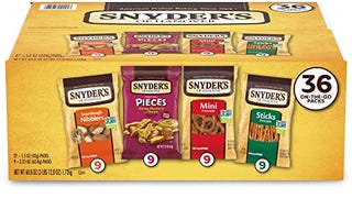 Snyder's of Hanover Pretzels Variety Pack, 4 Flavors, 36...