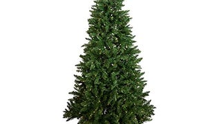 Kurt Adler Pre-Lit Point Pine Christmas Tree, 7-Feet, with...