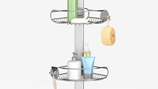 simplehuman Corner Shower Caddy, Stainless Steel and Anodized...