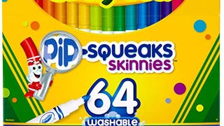Crayola Pip-Squeaks Skinnies Washable Markers, 64 count,...
