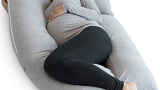 PharMeDoc Pregnancy Pillow, Grey U-Shape Full Body Pillow...