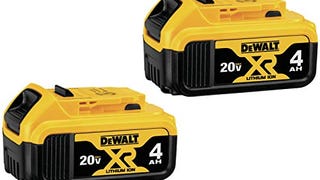 DEWALT 20V MAX* XR Battery, 4.0-Ah, 2-Pack (DCB204-2)