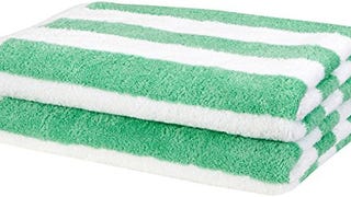 Amazon Basics Cabana Stripe Beach Towel - 2-Pack,