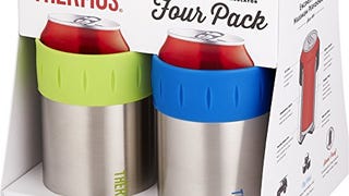Thermos Stainless Vacuum Insulated 12 oz Can Insulator...