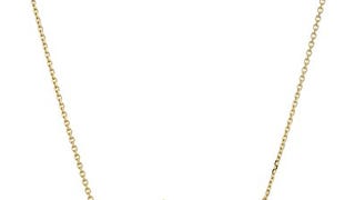 14k Yellow Gold Heartbeat Necklace, Adjustable 16'-18"