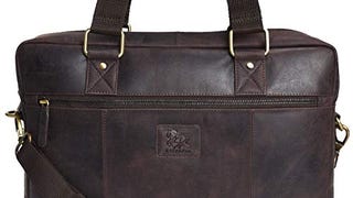 Leather Messenger Bag - 16 Inch Laptop Bag Office Briefcase...