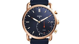 Fossil Q Men's Commuter Stainless Steel and Leather Hybrid...