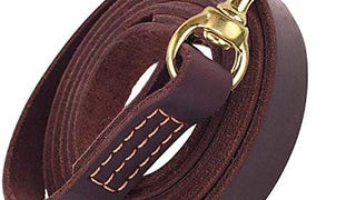 ANCHEER AN-DL002 Dog Leather Leash 6ft long by 3/4 Inch...