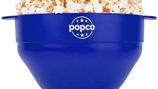 The Original Popco Silicone Microwave Popcorn Popper with...