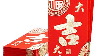 Chinese New Year Red Envelopes - 25-Count Chinese Red Packets,...