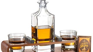 ROCKSLY Whiskey Stones Gift Set for Men | Whiskey Decanter...