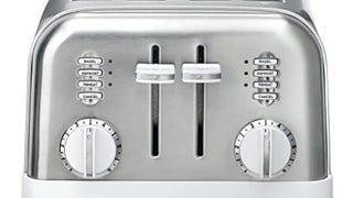 Cuisinart CPT-180WP1 4-Slice Metal Classic Toaster, White/...