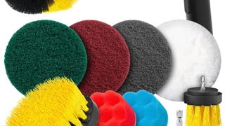 Holikme 11 Piece Drill Brush Attachment Set Scouring Pads...