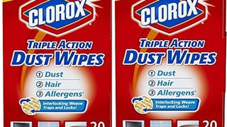 Clorox Triple Action Dust Wipes - 20 Count, Pack of